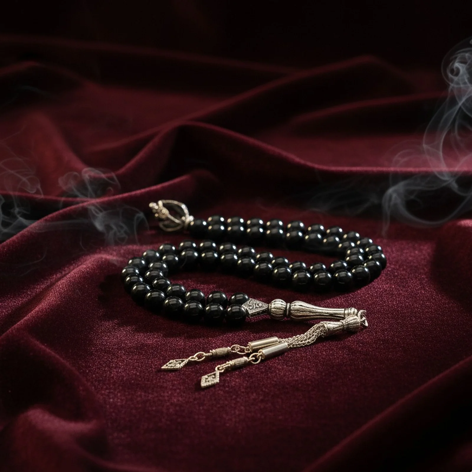 Original Black Color Aqeeq 100 Beads Tasbih - Image 4